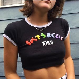 Unif x Kiko be happy crop top